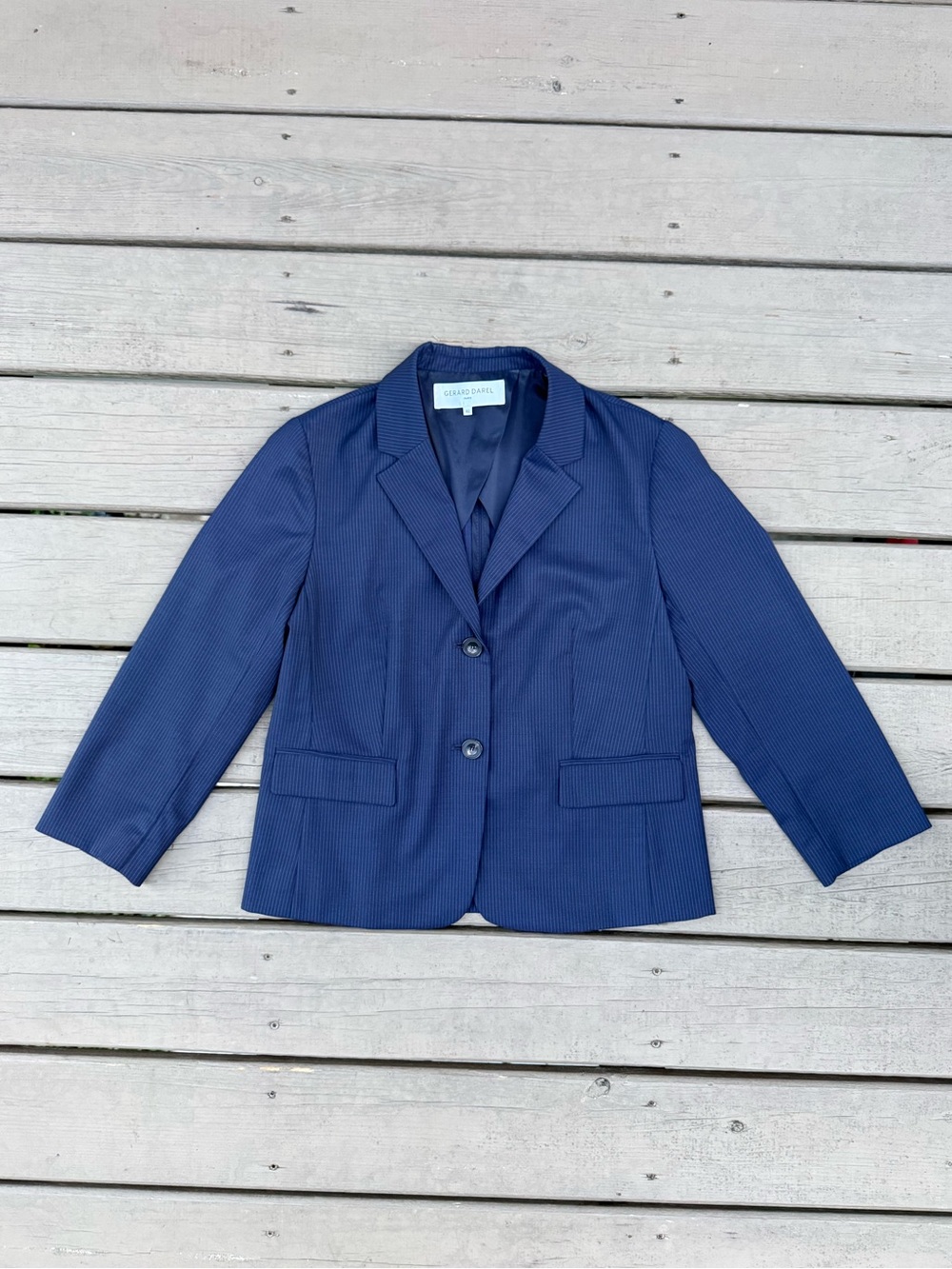 Gerard Darel Navy Pinstripe two button Blazer size 40